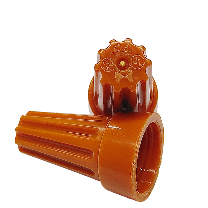 Dicio's economy pack of 500 non-winged orange wire nuts for 20-8 AWG connections