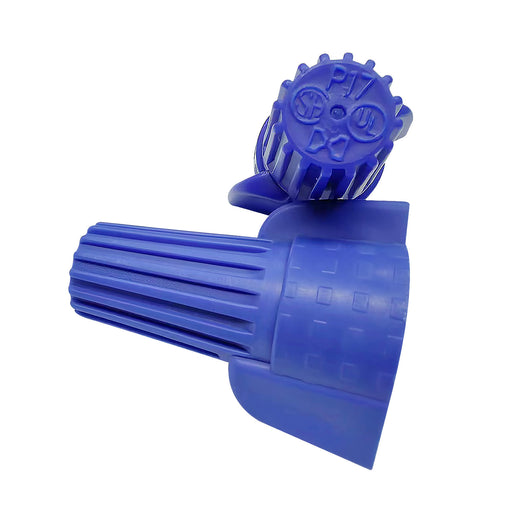 Blue winged wire nuts from Dicio, accommodating 14-6 AWG wire connections