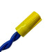 User-friendly yellow Dicio Easy-CAP wire nut shown with wire inserted, emphasizing the ease of secure wire connections.