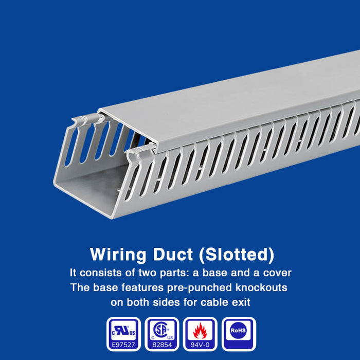 KSS VD Series Slotted PVC Wiring Duct 2M | 8mm Slot | 10 PCS/Pack