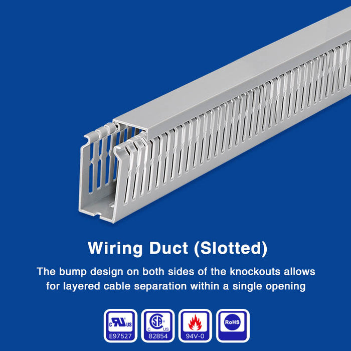 KSS PD Series Slotted PVC Wiring Duct 2M | 5mm Slot | 10 PCS/Pack