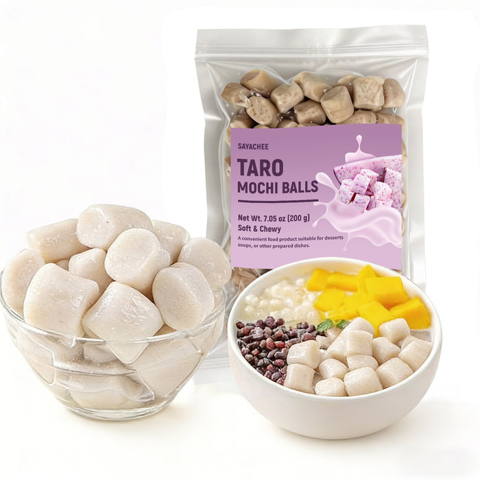 SAYACHEE Taro Mochi Balls – Soft & Chewy | Net Wt. 7.05 oz (200 g)