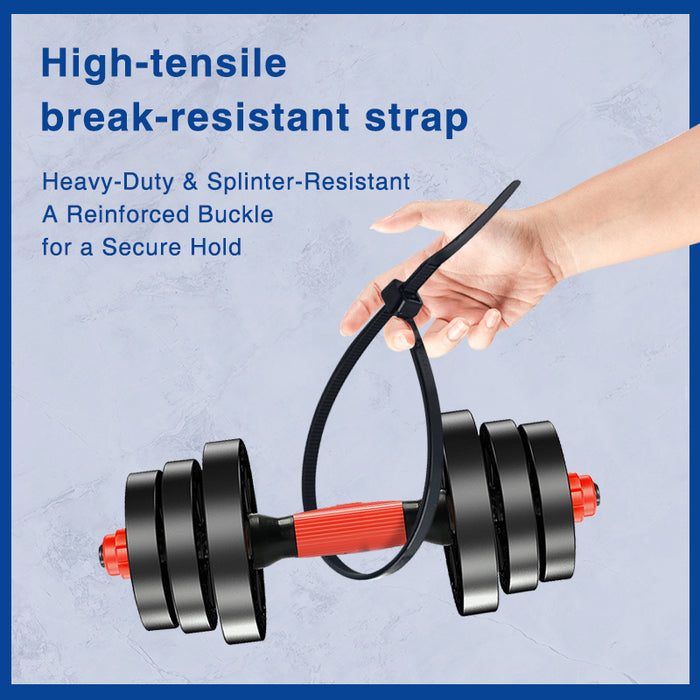 KSS Black Cold-Resistant Nylon 66 Cable Ties | 94V-2 | 10 Packs × 100 PCS