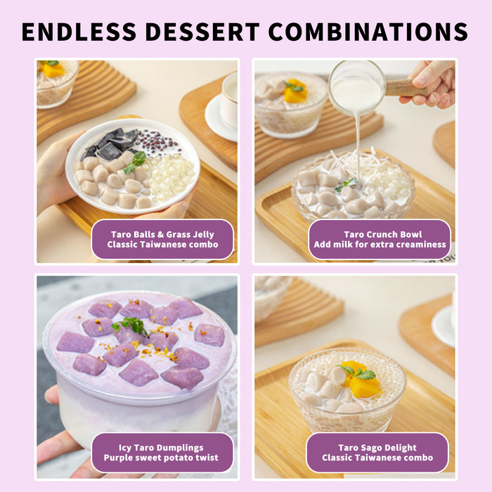 SAYACHEE Taro Mochi Balls – Soft & Chewy | Net Wt. 7.05 oz (200 g)