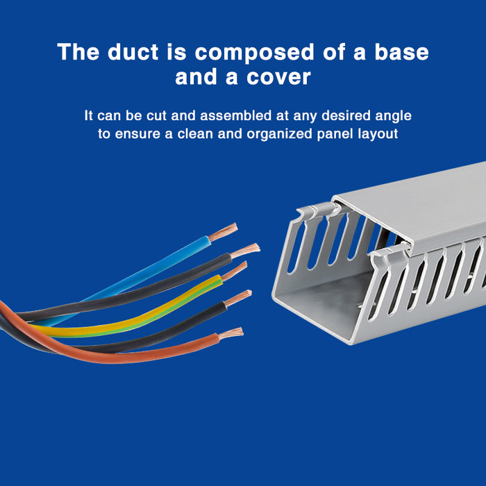 KSS VD Series Slotted PVC Wiring Duct 2M | 8mm Slot | 10 PCS/Pack