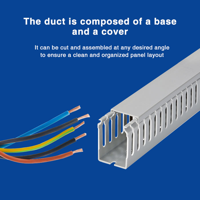 KSS MPD Series Wide-Slot Slotted PVC Wiring Duct 2M | 8mm Slot | 10 PCS/Pack