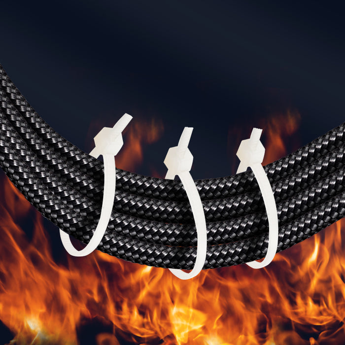 Excellent Quality KSS Conventional Nylon 66 Releasable White Cable Ties 2.4*63.7mm Industrial Fire Rating 94V-2 Certified CV-060