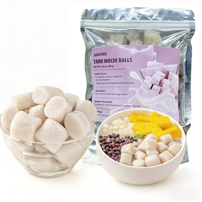 Sayachee Taro Mochi Balls | Made with Taiwan Betel Nut Taro, Chewy & Soft, Versatile Dessert Ingredient (200g)