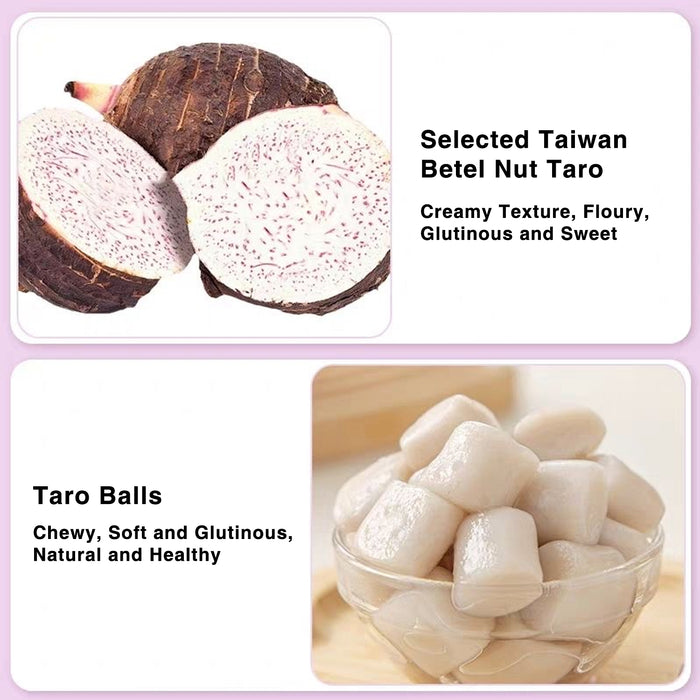 Sayachee Taro Mochi Balls | Made with Taiwan Betel Nut Taro, Chewy & Soft, Versatile Dessert Ingredient (200g)