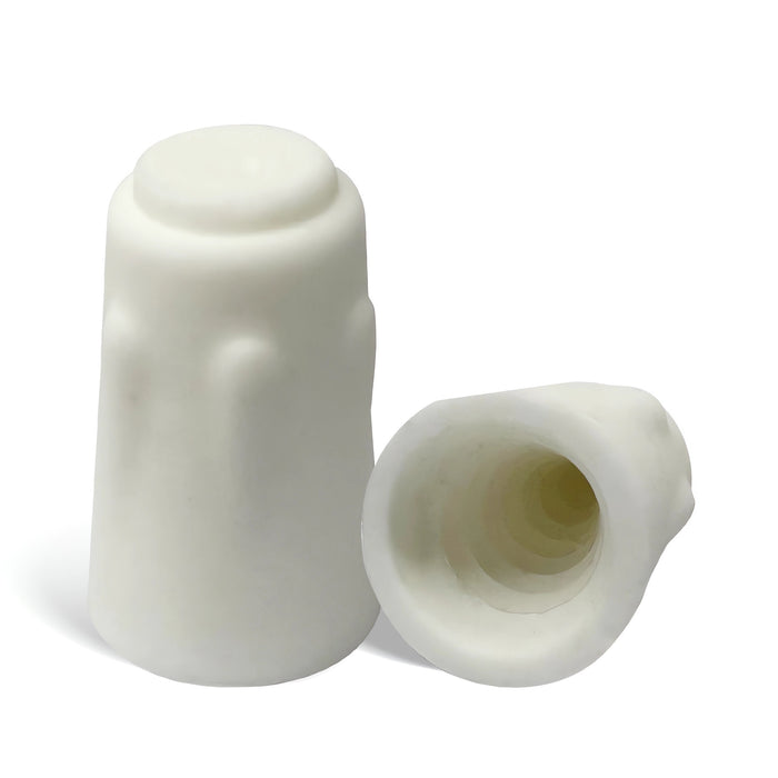Durable ceramic wire nuts designed to withstand extreme temperatures, ideal for ovens and furnaces