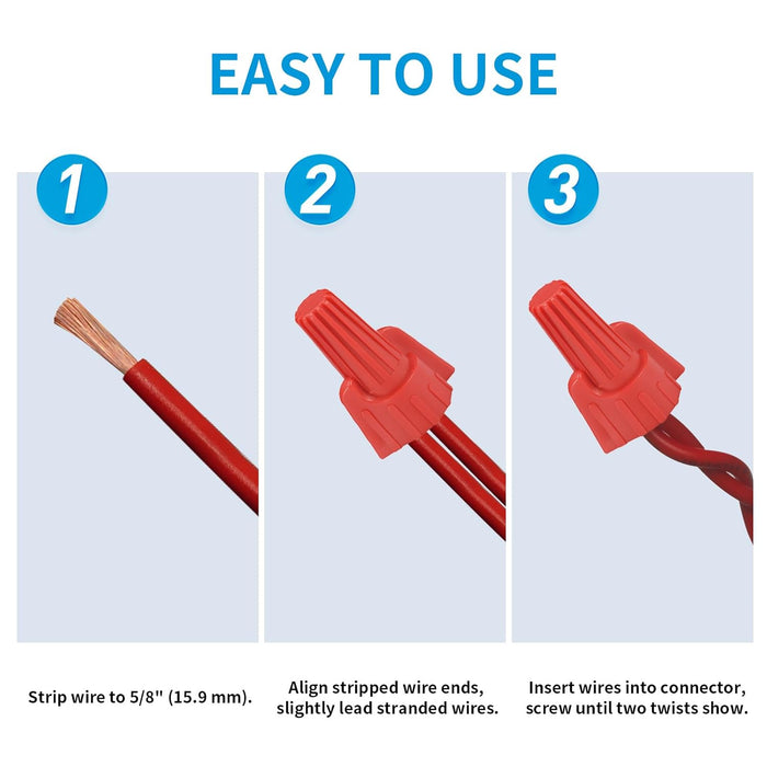 Dicio Red Large Winged Wire Connectors 18-8 AWG | 5000 PCS/Box | P13