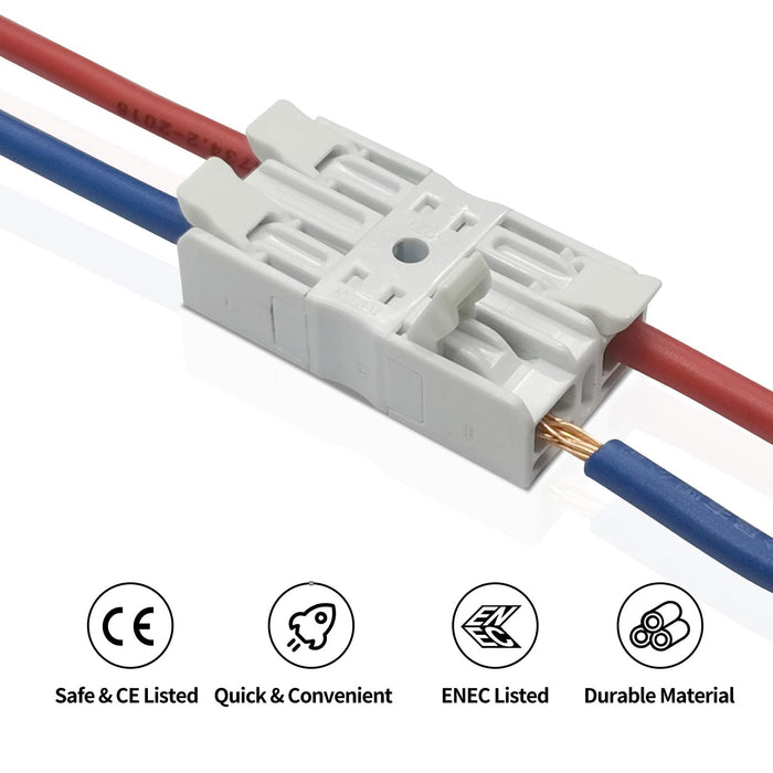 Dicio White Inline Lever Wire Connectors 4-Port 24-12 AWG | 1000 PCS/Box | 928_2_white