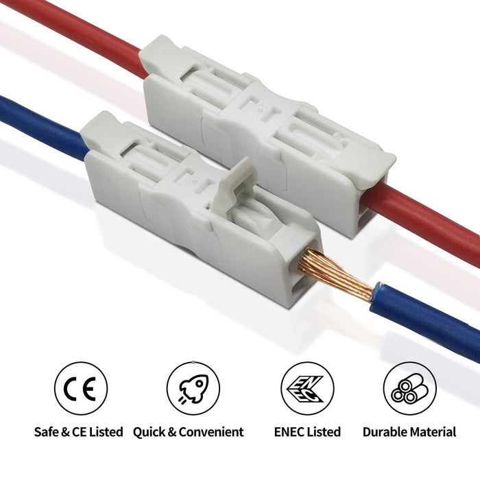 Dicio White Inline Lever Wire Connectors 24-12 AWG | 2500 PCS/Box | 928_1_white