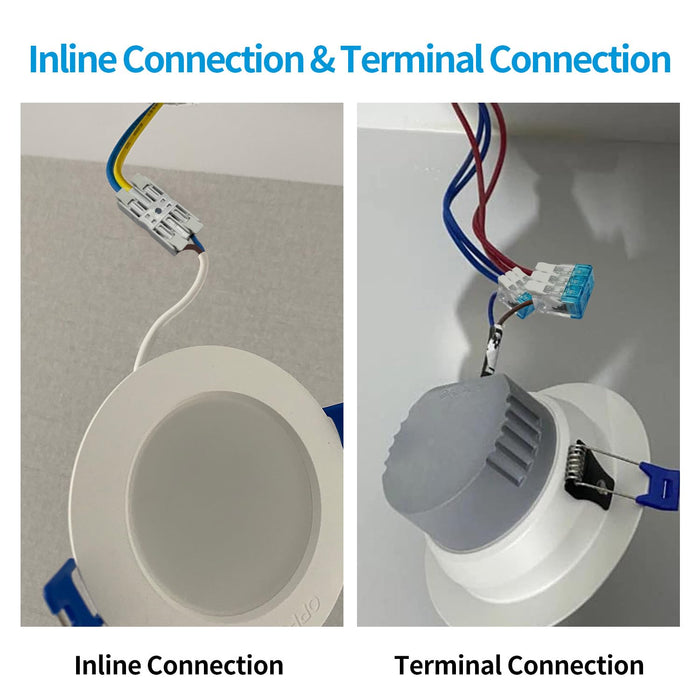 Dicio White Inline Lever Wire Connectors 4-Port 24-12 AWG | 1000 PCS/Box | 928_2_white