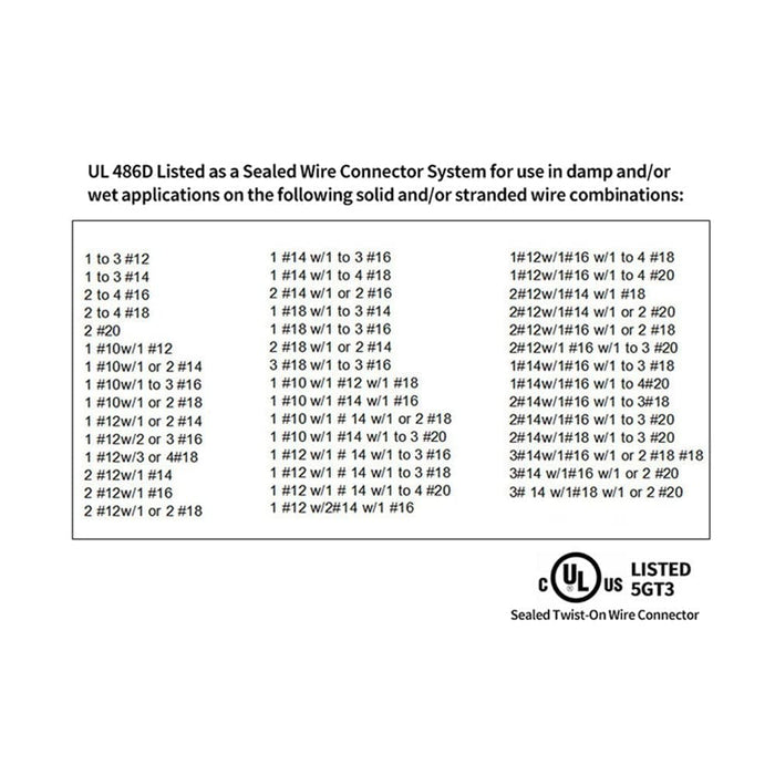 Dicio Waterproof Landscape Wire Connectors 20-10 AWG | 1000 PCS/Box