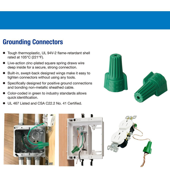 Dicio Winged Ground Wire Connectors 14-10 AWG | 5000 PCS/Box