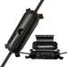 Black Extension Cord Cover with a cylindrical component on a white background