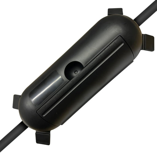 Black Extension Cord Cover with a cable on a white background