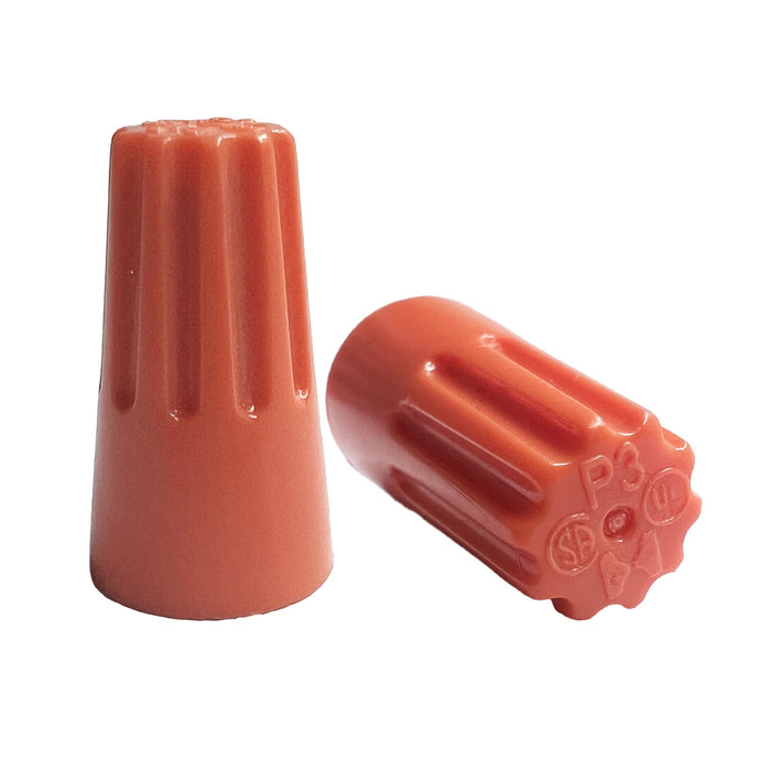 Bulk pack of 200 non-winged orange wire nuts by Dicio for 22-14 AWG wires
